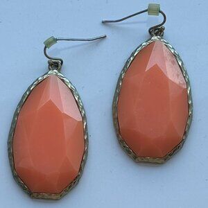 Chic Drop Earrings | Peach Stone & Gold Tone | Kendra Scott-Inspired